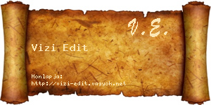 Vizi Edit névjegykártya